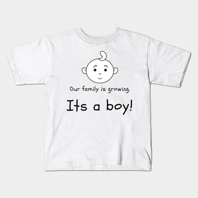 Love this 'Our family is growing. Its a boy' t-shirt! Kids T-Shirt by Valdesigns